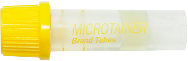Kapillærrør Microtainer m/gel gul