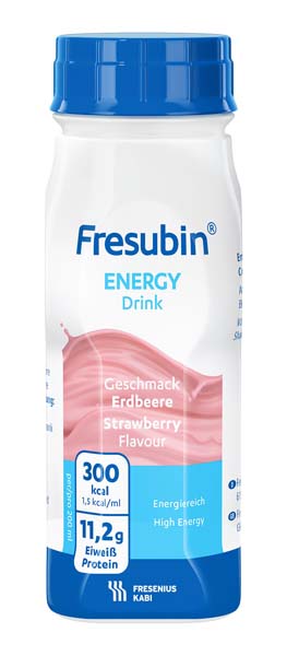 Drikk Fresubin energy DRINK jordbær 200ml 4pk
