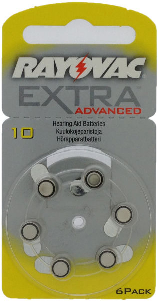 Batteri høreapparat Rayovac Extra Advanced str 10