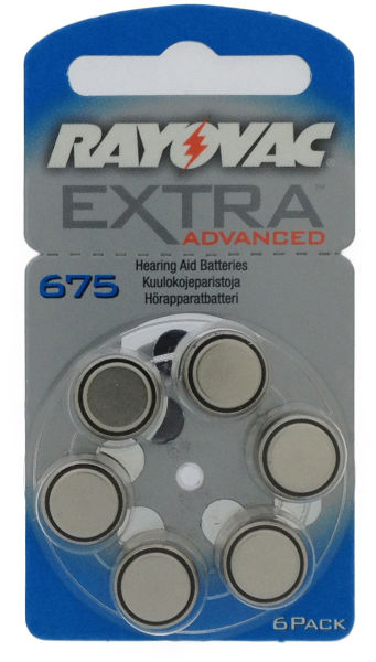 Batteri høreapparat Rayovac Extra Advanced str 675