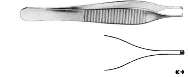 Pinsett Adson kirurgisk 1:2 tann 12cm
