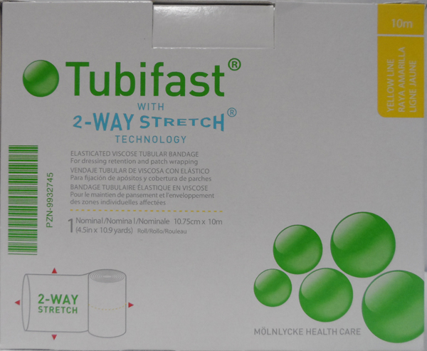 Fiksering Tubifast 2-way stretch 10,75cmx10m gul