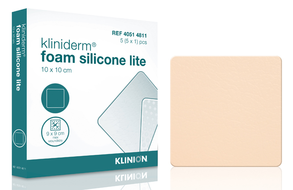 Bandasje skum Kliniderm Silicone Lite 10x10cm