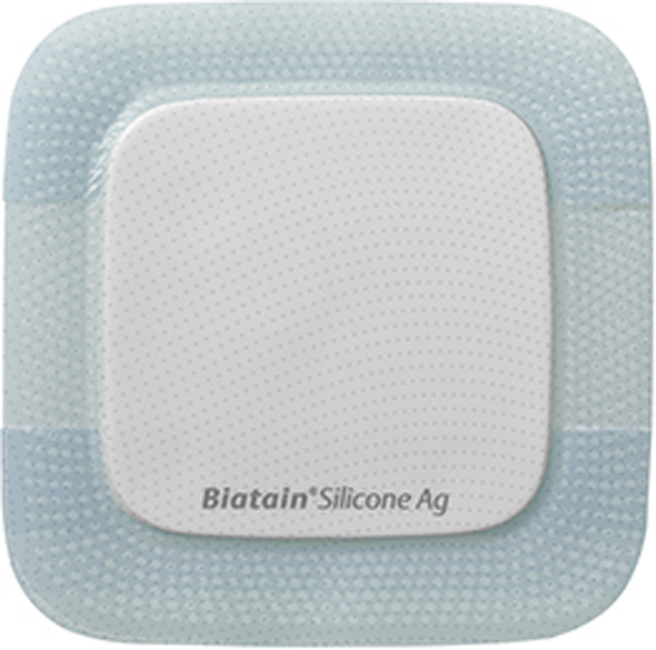 Bandasje sølv silicone Biatain AG 7,5x7,5cm