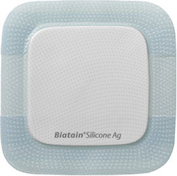 Bandasje sølv silicone Biatain AG 15x15cm