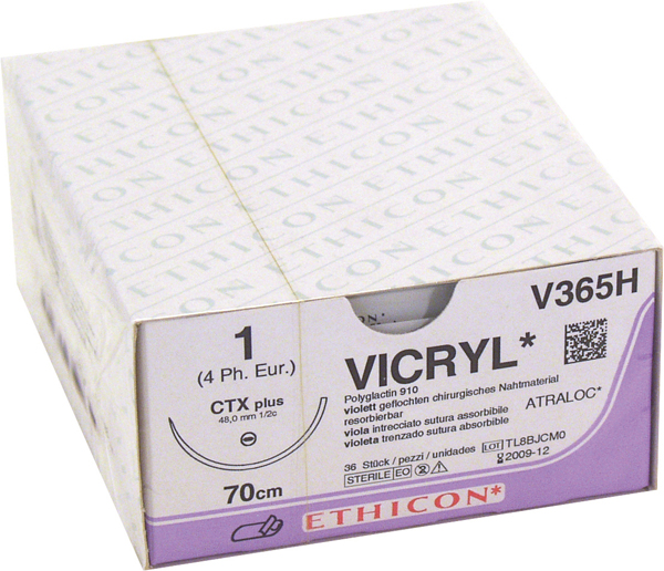Sutur Vicryl V441H 4-0 FS-1 70cm hvit