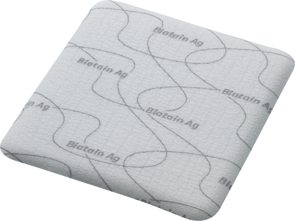 Bandasje sølv skum Biatain AG Non Adhesive 10x20cm