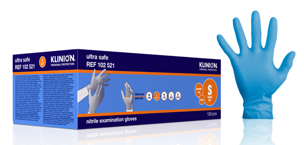 Hanske nitril Klinion Ultra Safe kort S