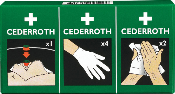 Førstehjelp Cederroth beskyttelsespakke