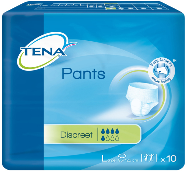 Bleie Tena Pants Discreet L 95-125cm 10pk