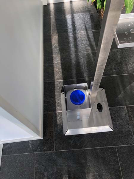 Gulvstativ desinfeksjon 5 liter m/fotpedal