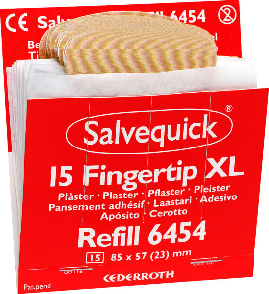 Plaster Salvequick tekstil fingertupp refill 15stk