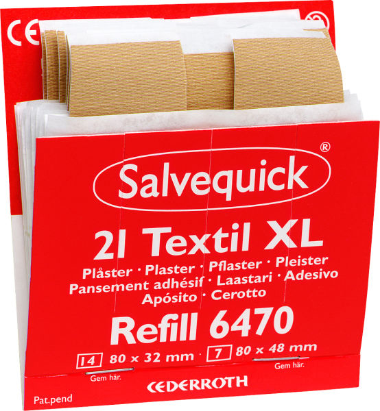 Plaster Salvequick tekstil stor refill 21stk 6470