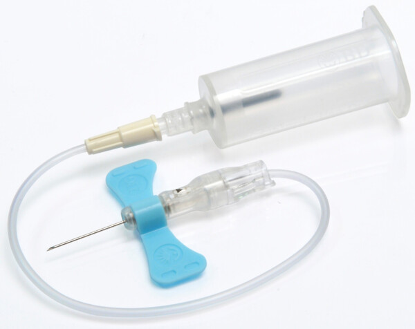 BD Vacutainer Push Button siipineula ohj. 23G/18cm