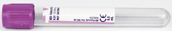 BD Vacutainer K2EDTA putki 7/6 ml 10.8 mg