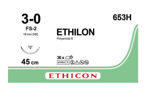 Ethilon 3-0 FS-2 45 cm musta 653H