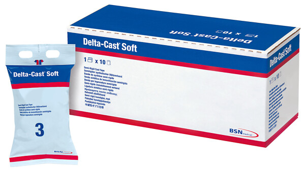 Delta-Cast Soft 5 cm x 3,6 m valkoinen