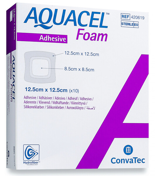 Aquacel Foam kiinnittyvä sidos 12,5 x 12,5 cm