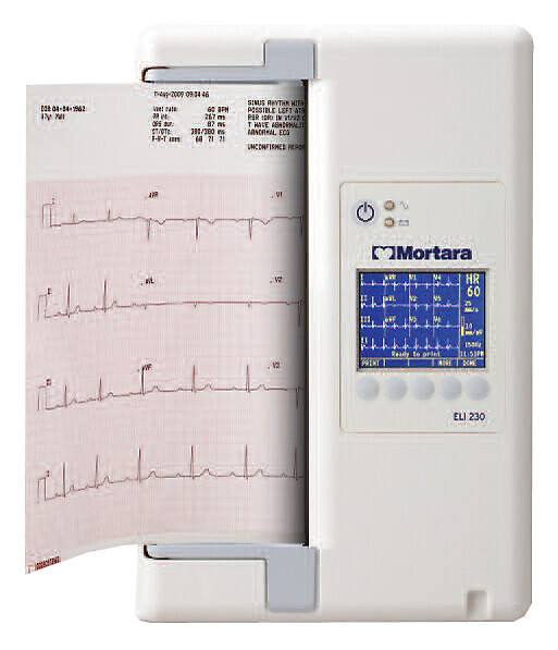 ELI 230 EKG-laite kiinteällä AM12 potilaskaapelilla