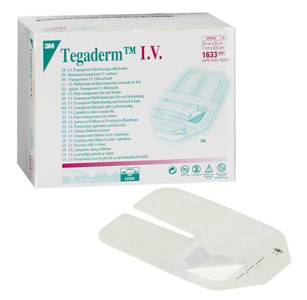 3M™ Tegaderm™ CHG IV -suojasidos 1659R, 10 cm x 15,5 cm, 25 kpl/rasia, 4 rasiaa/laatikko