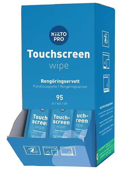 Kiilto Pro Touchscreen puhdistuspyyhe ykspakattu