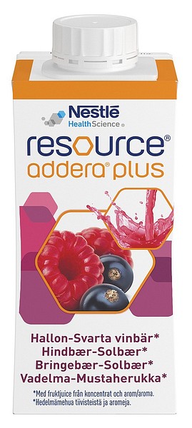 Resource Addera Plus 200 ml vadelma-mustaherukka