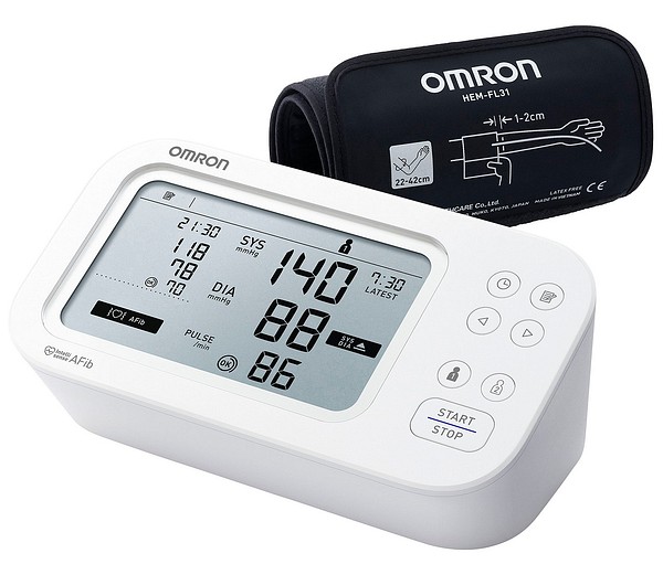 Omron M6 Comfort AFib verenpainemittari ja mansetti HEM-7380-E