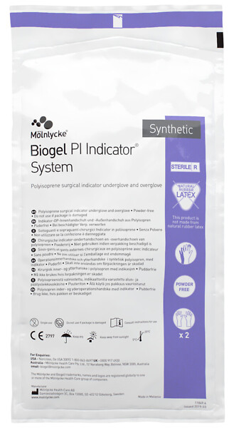 Biogel PI Indicator System synteettinen kaksoiskäsine 7,0 2 paria/kuori