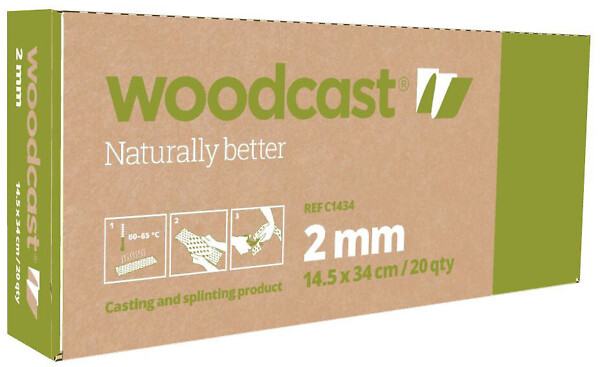Woodcast 2 mm red 2 x 14,5 cm x 34 cm