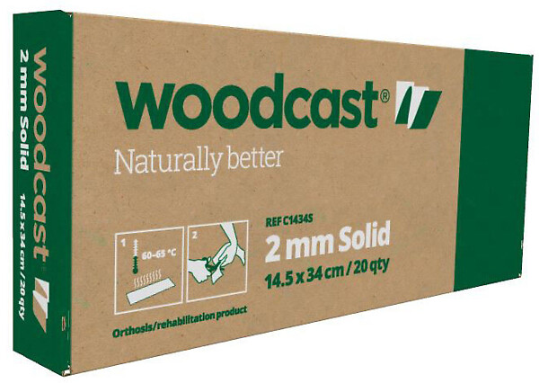 Woodcast 2 mm Solid blue 14,5 x 34 cm