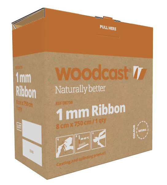 Woodcast 1 mm Ribbon 8 cm x 7,5 m