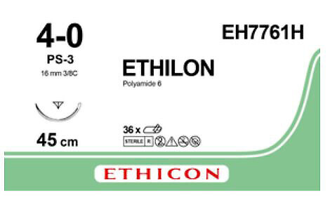 Ethilon 4-0 PS-3 Prime MP 45 cm musta EH7761H