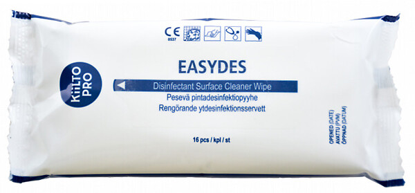 Kiilto Pro Easydes pesevä pintadesinfektiopyyhe 20 x 13,5 cm