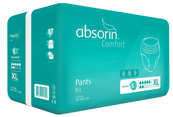 Absorin Comfort Pants Fit inkohousut XL päiva/yökäyttö