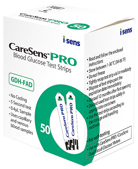 CareSens Pro verensokeritestiliuskat