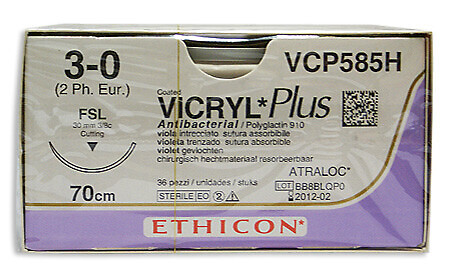Vicryl Plus 3-0 FSL 70 cm violetti VCP585H