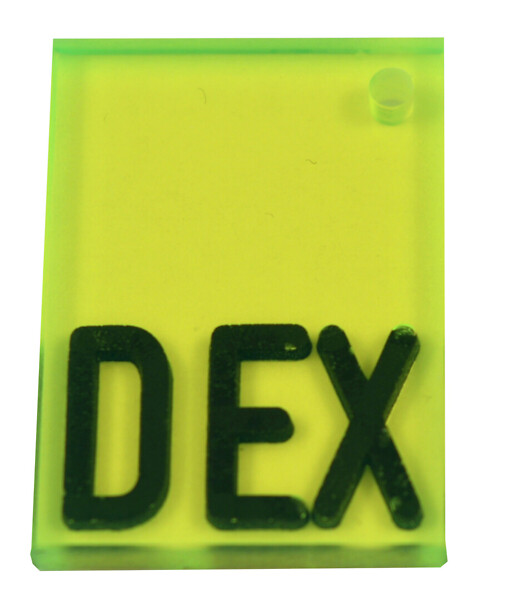 DR.GOOS muovinen DEX-puolenmerkki keltainen 10 mm