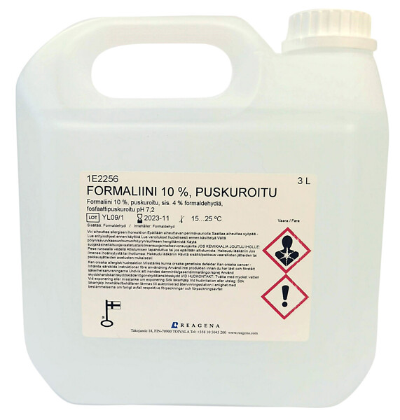Formaliini 10 % puskuroitu pH 7,2 3000 ml