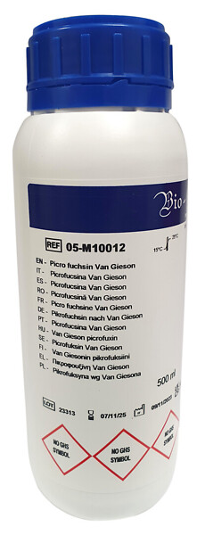 Van Gieson pikrofuksiini -väriliuos 500 ml