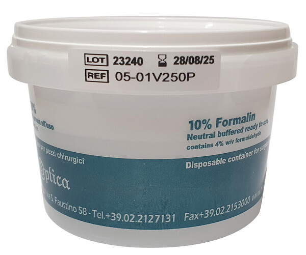 Formaliini 10 % pH 7,2 12 x 130 ml, näyteastia 250 ml