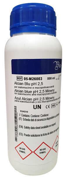Alcian Blue pH 2,5 -väriliuos 500 ml
