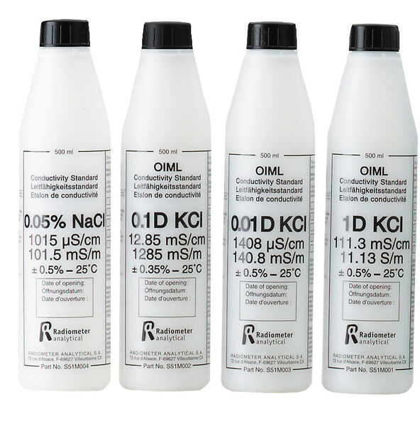 KCI 1D -standardiliuos, 500 ml (111,3 mS / cm)