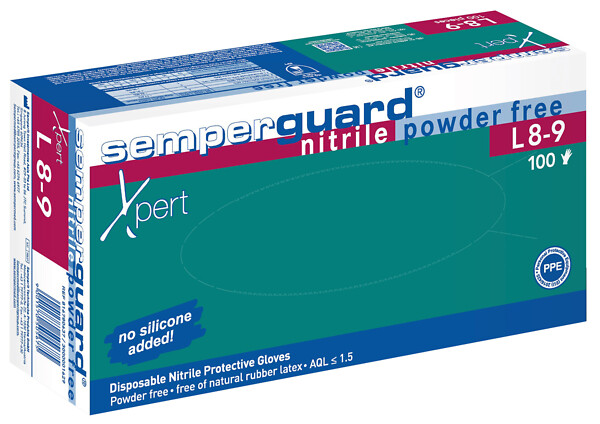 Semperguard Xpert nitriilikäsine L puuteriton