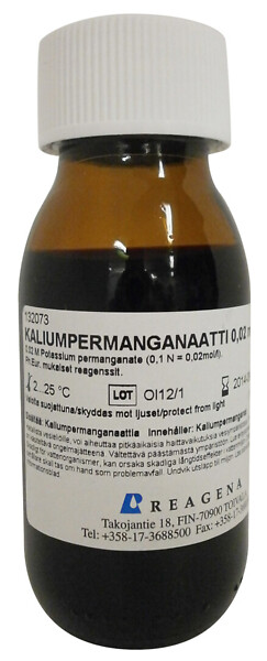 Kaliumpermanganaattiliuos 0,02 mol/l 50 ml