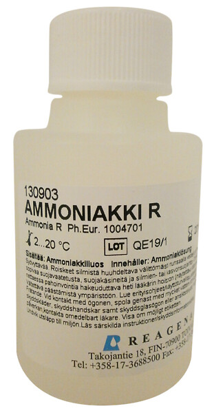 Ammoniakkiliuos R n. 17,5 % m/V, n. 10,3 mol/l 50 ml