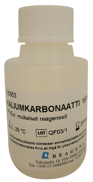 Kaliumkarbonaattiliuos 15 % m/V 50 ml