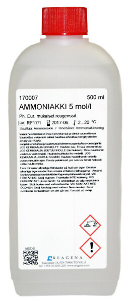 Ammoniakkiliuos 5,0 mol/l 500 ml