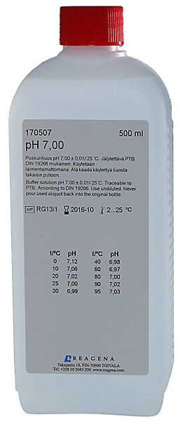 Kalibrointipuskuri pH 7,00 +/-0,01/25 °C 500 ml