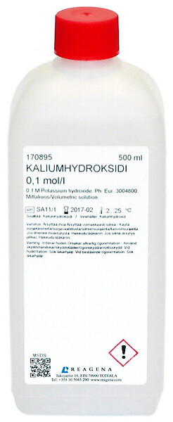 Kaliumhydroksidiliuos 0,1 mol/l 500 ml