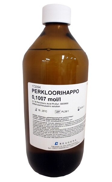 Perkloorihappoliuos 0,1 mol/l 500 ml